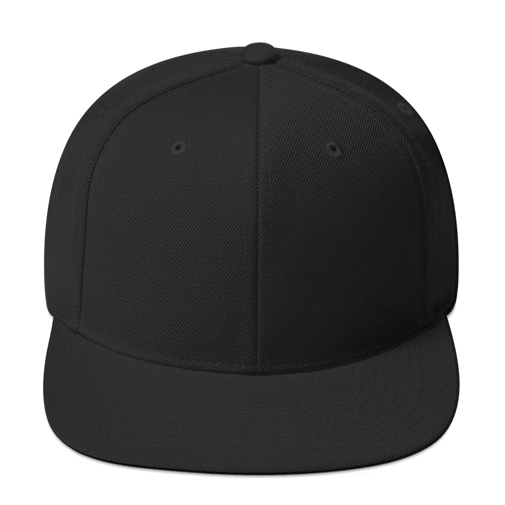 Classic Snapback Cap — front · Black