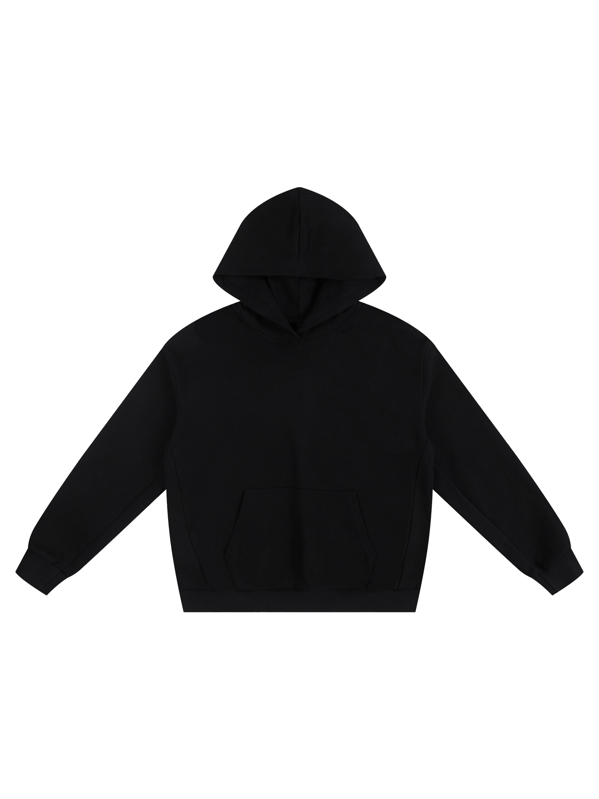 Oversize Heavyweight Fleece Hoodie — Black Beauty