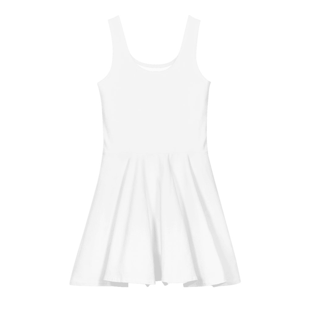 All-Over Print Skater Dress — Flat lay · top_front_dtfabric
