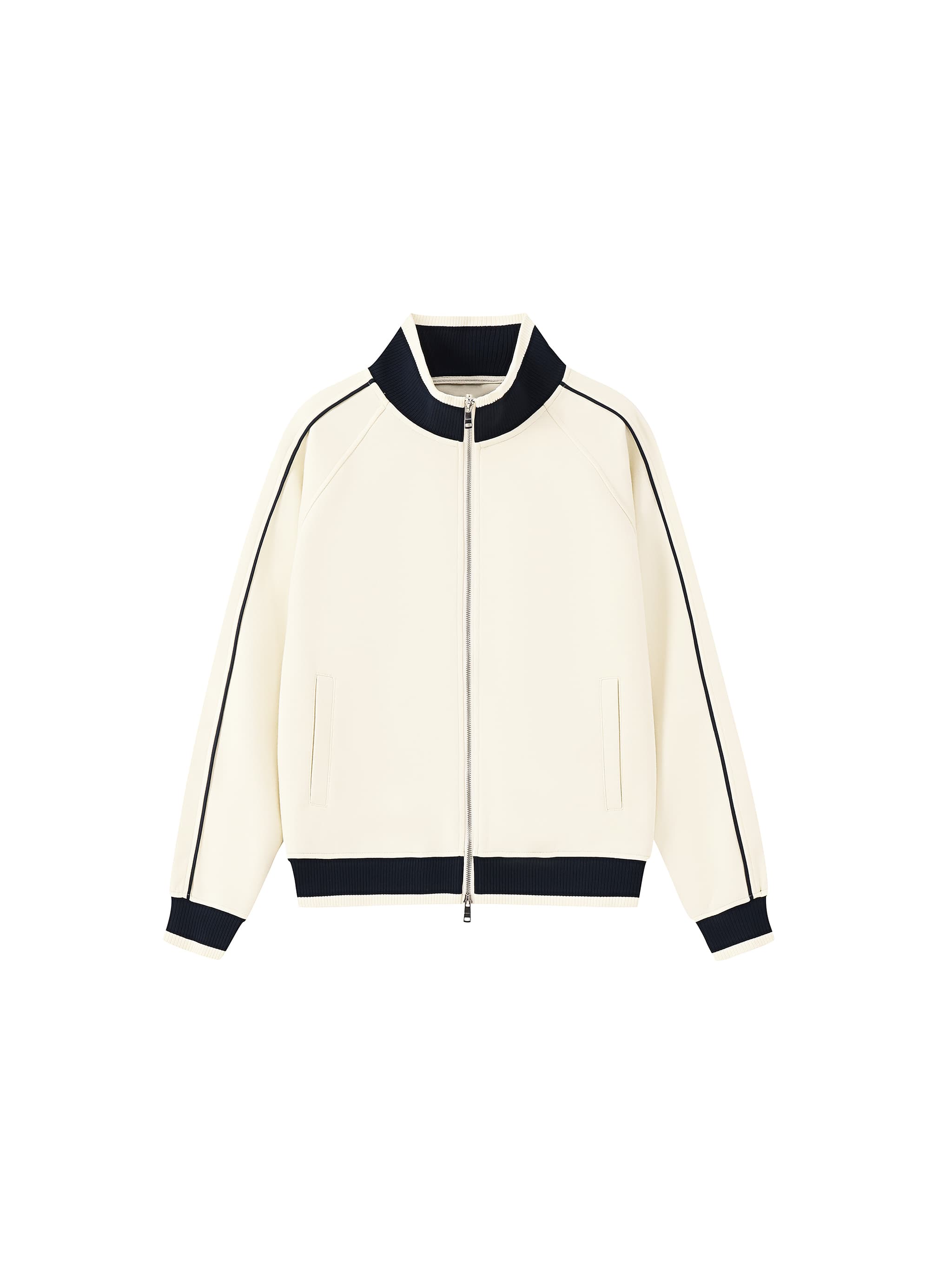 Custom Color Block Raglan Track Jacket — Outerwear