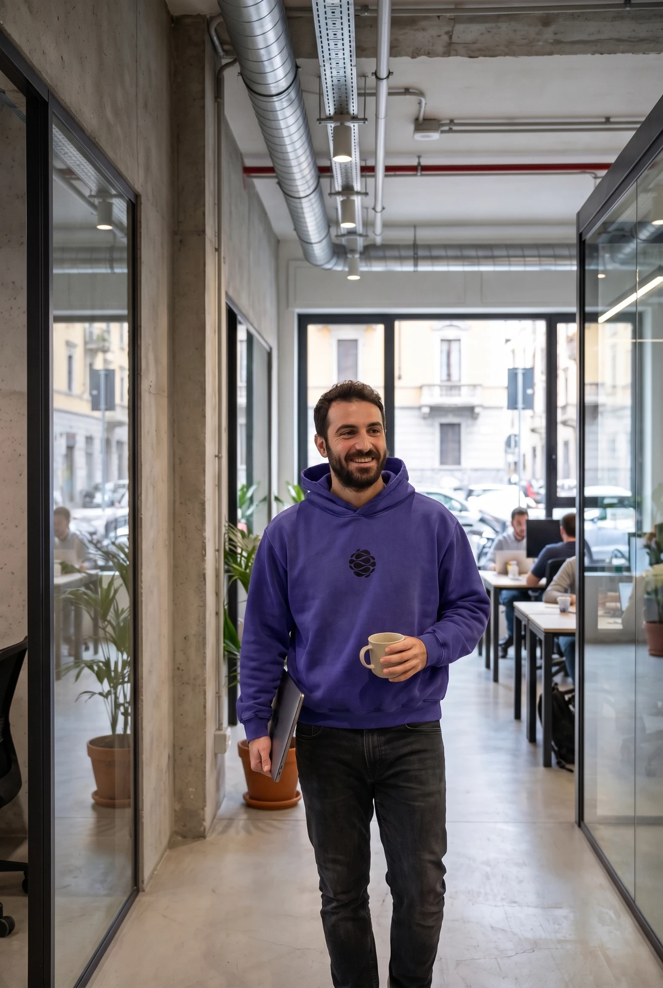 Marco wearing the Heavy Hoodie